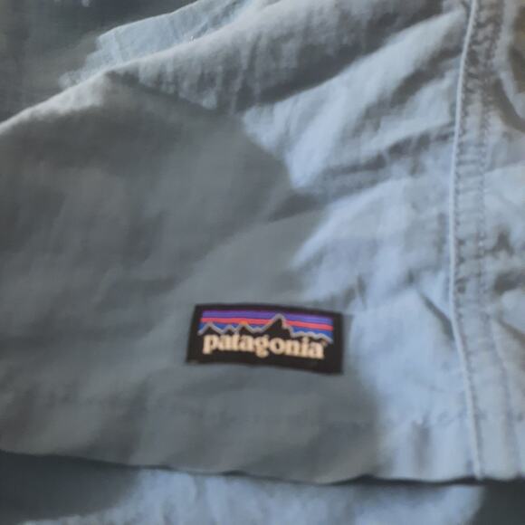 Patagonia Womens Blue Baggies Shorts With Side Slant Pockets Size XL - Picture 7 of 8